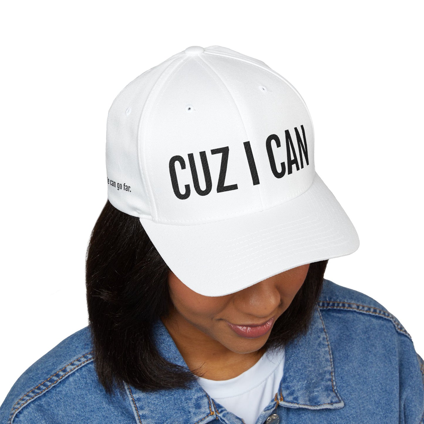 CUZ I CAN Cap (White/Black)